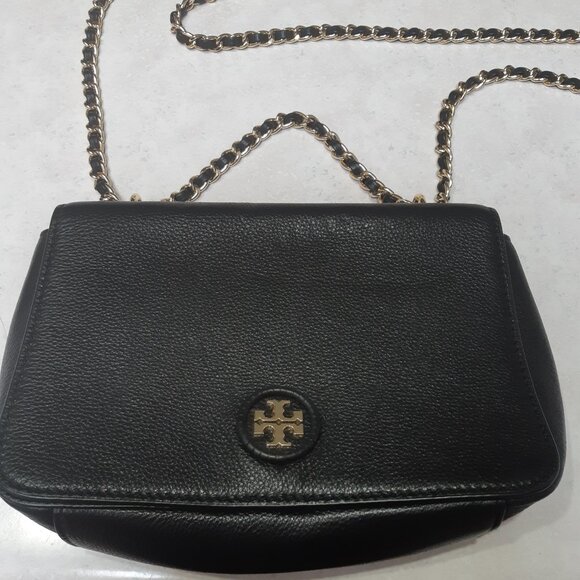 Torch Burch Crossbody classic mini bag pebbled leather - Picture 1 of 12